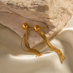 BRINCOS TASSEL DOURADOS