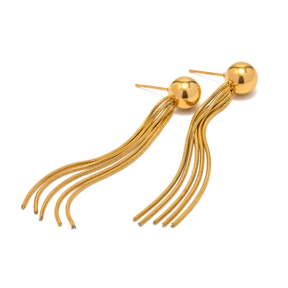 BRINCOS TASSEL DOURADOS