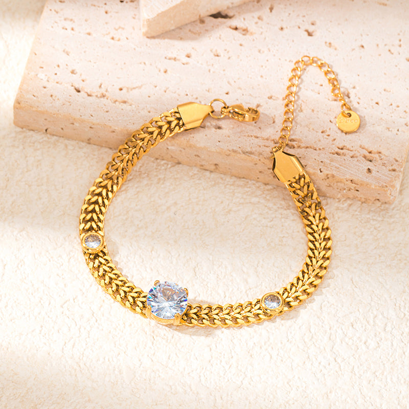 PULSEIRA OVAL DOURADA (18+6 cm)