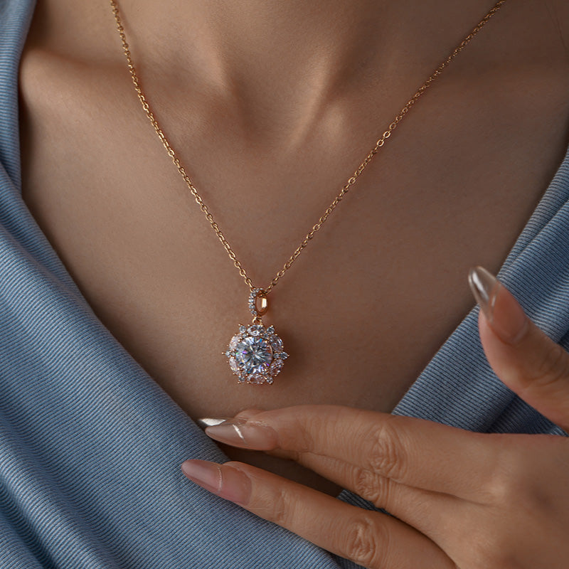 COLAR FLOR DE DIAMANTE