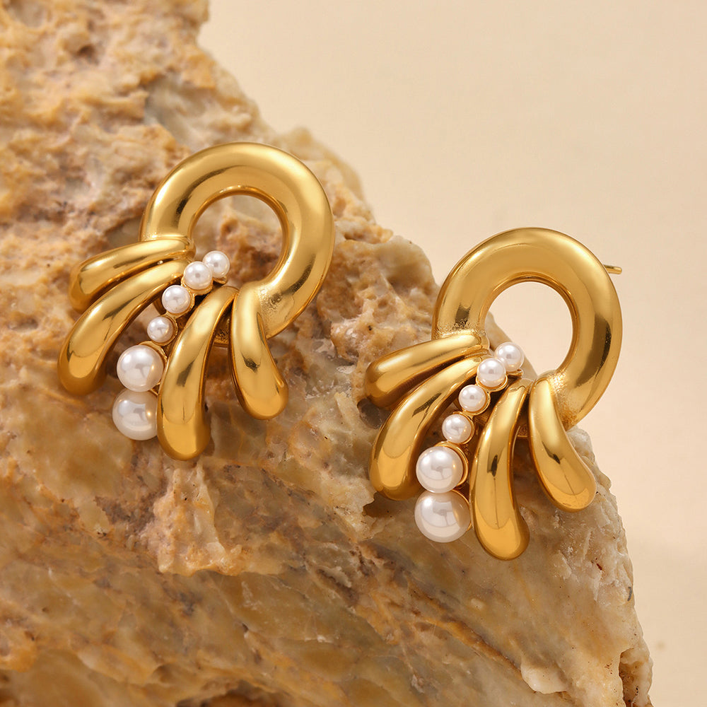 BRINCOS GOLDEN PEARLS